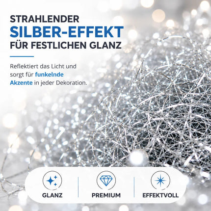 Engelshaar für Weihnachten & Advent als Dekoration & Deko ca. 15 Gramm (Silber)
