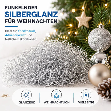 Engelshaar für Weihnachten & Advent als Dekoration & Deko ca. 15 Gramm (Silber)