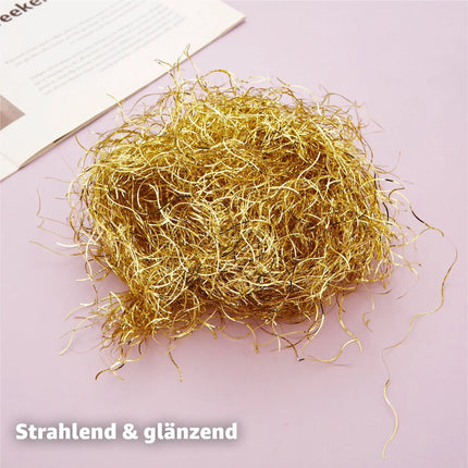 Engelshaar - gelockt Lametta ca. 15 Gramm - für Weihnachten & Advent als Deko Dekoration (Gold)