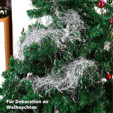 Engelshaar - gelockt Lametta ca. 15 Gramm - für Weihnachten & Advent als Deko Dekoration (Silber)