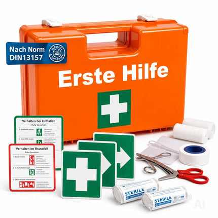Erste Hilfe Koffer DIN 13157 Kasten für Wand & Zuhause & Betrieb – Detailansicht 3