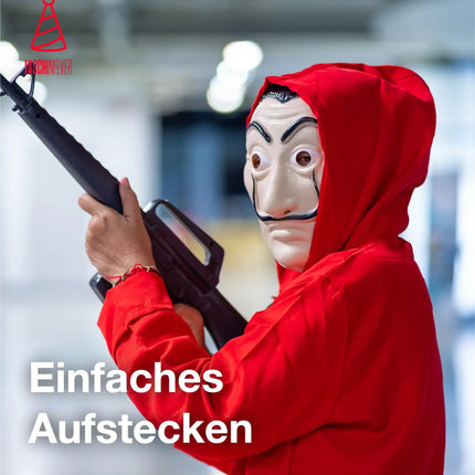 FASCHINFEVER LED Purge Maske rot - Kostümmaske steuerbar für Halloween, Fasching & Karneval als Kostüm für Herren & Damen (Kopie)