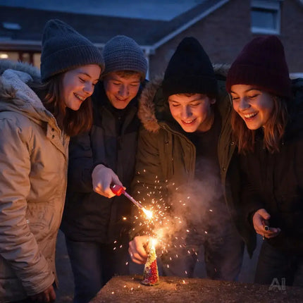 Feuerwerk- und Silvester-Set 2026 – perfekt für Partys, Neujahr und festliche Anlässe voller Fun und Atmosphäre - Set mit 90 Teilen (Pyro Mix)