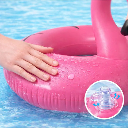 Flamingo Schwimmring aufblasbar Ø 110 cm – Schwimmreifen für Pool, See, Strand & Wasser (Flamingo)