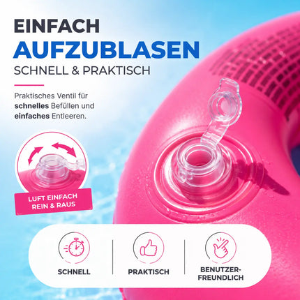 Flamingo Schwimmring aufblasbar Ø 110 cm – Schwimmreifen für Pool, See, Strand & Wasser (Flamingo)