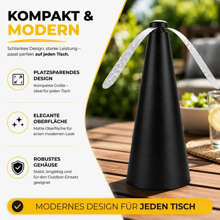 Fliegenventilator – Fliegenwedler & Wespenventilator für Tisch, Garten und Terrasse – Schutz – Detailansicht 7