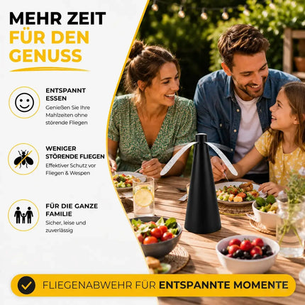 Fliegenventilator – Fliegenwedler & Wespenventilator für Tisch, Garten und Terrasse – Schutz – Detailansicht 8