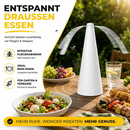 Fliegenventilator – Fliegenwedler & Wespenventilator für Tisch, Garten und Terrasse – Schutz – Detailansicht 8
