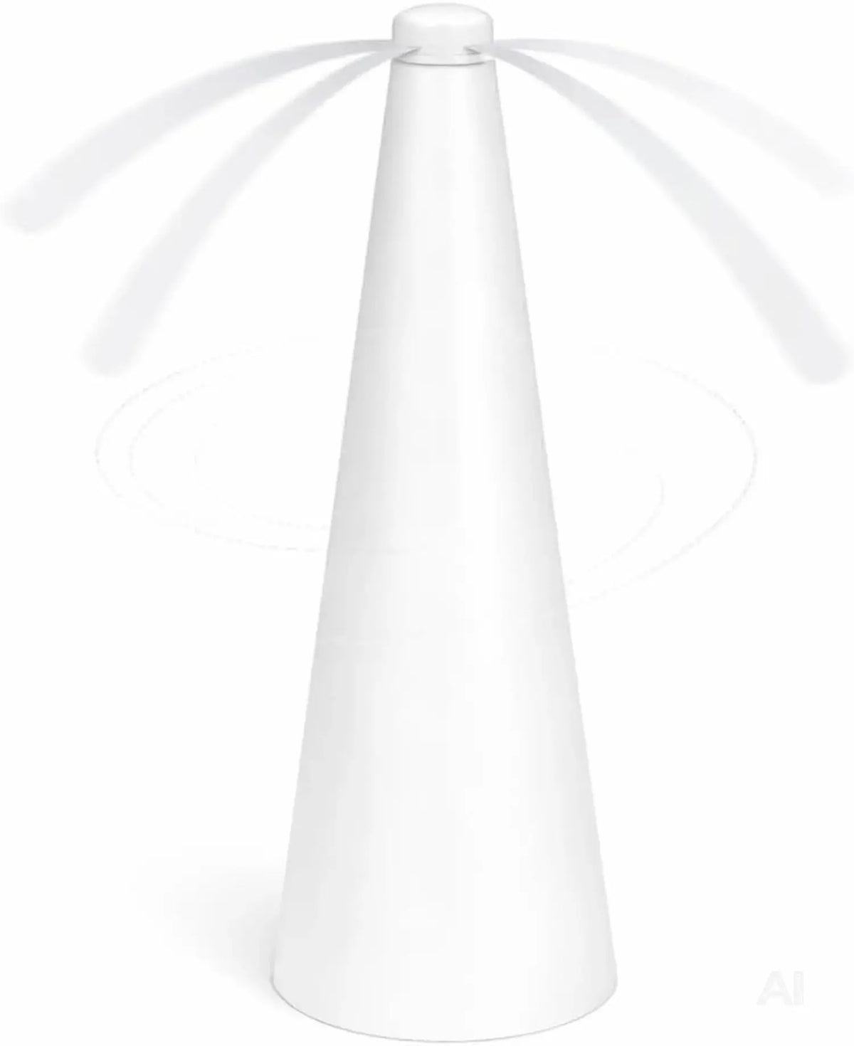 Fliegenventilator – Fliegenwedler, Fliegenvertreiber & Wespenventilator für Tisch, Terrasse, Garten, Restaurant und Camping (Weiß)