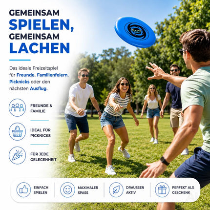 Frisbee Wurfscheibe für Kinder & Erwachsene – Wurfring als Garten-, Strand- & Outdoor-Spielzeug – Detailansicht 6