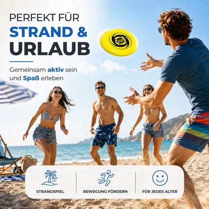 Frisbee Wurfscheibe für Kinder & Erwachsene – Wurfring als Garten-, Strand- & Outdoor-Spielzeug – Detailansicht 3
