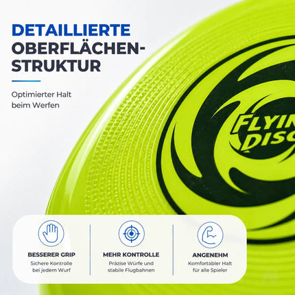Frisbee Wurfscheibe für Kinder & Erwachsene – Wurfring als Garten-, Strand- & Outdoor-Spielzeug – Detailansicht 2