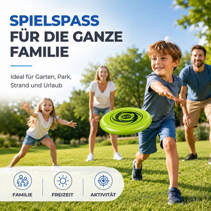 Frisbee Wurfscheibe für Kinder & Erwachsene – Wurfring als Garten-, Strand- & Outdoor-Spielzeug – Detailansicht 8