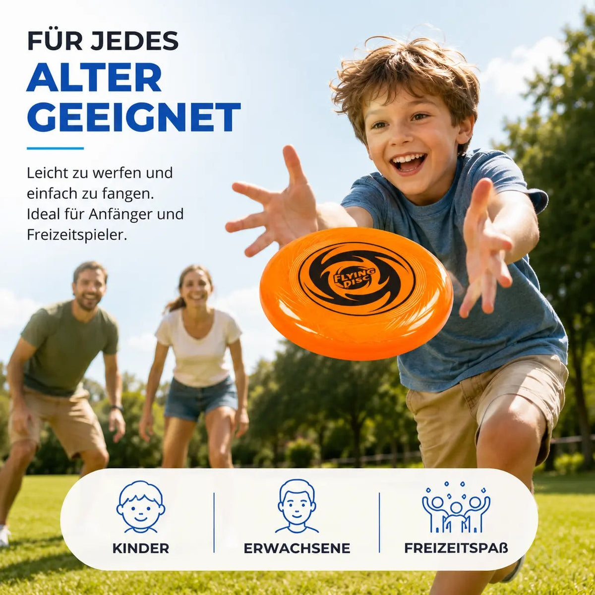 Frisbee Wurfscheibe für Kinder & Erwachsene – Wurfring als Garten-, Strand- & Outdoor-Spielzeug – Detailansicht 6