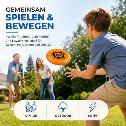 Frisbee Wurfscheibe für Kinder & Erwachsene – Wurfring als Garten-, Strand- & Outdoor-Spielzeug – Detailansicht 8