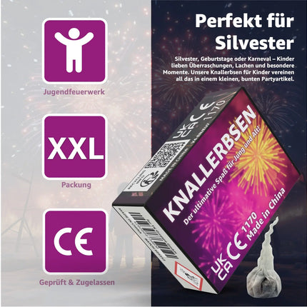 Fun Snaps & Knallerbsen für Knallvergnügen für Silvester - Knallteufel für Jugendliche und Kinder - Jugendfeuerwerk