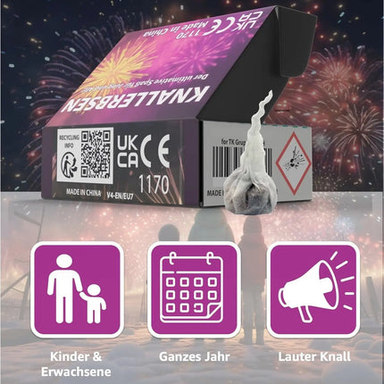 Fun Snaps & Knallerbsen für Knallvergnügen für Silvester - Knallteufel für Jugendliche und Kinder - Jugendfeuerwerk