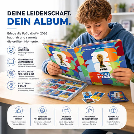 Fußball WM 2026 Sammelalbum Set – inkl. Spielplan & Panini Stickeralbum zur Weltmeisterschaft 2026 (Sammelalbum)