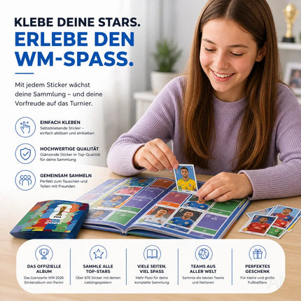 Fußball WM 2026 Sammelalbum Set – inkl. Spielplan & Panini Stickeralbum zur Weltmeisterschaft 2026 (Sammelalbum)