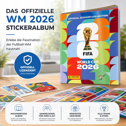 Fußball WM 2026 Sammelalbum Set – inkl. Spielplan & Panini Stickeralbum zur Weltmeisterschaft 2026 (Sammelalbum)