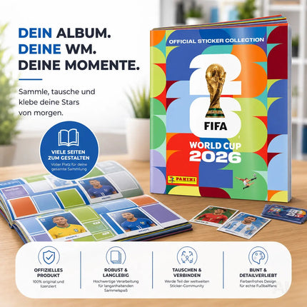 Fußball WM 2026 Sammelalbum Set – inkl. Spielplan & Panini Stickeralbum zur Weltmeisterschaft 2026 (Sammelalbum)