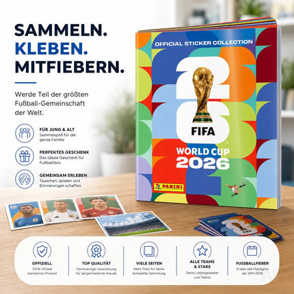 Fußball WM 2026 Sammelalbum Set – inkl. Spielplan & Panini Stickeralbum zur Weltmeisterschaft 2026 (Sammelalbum)