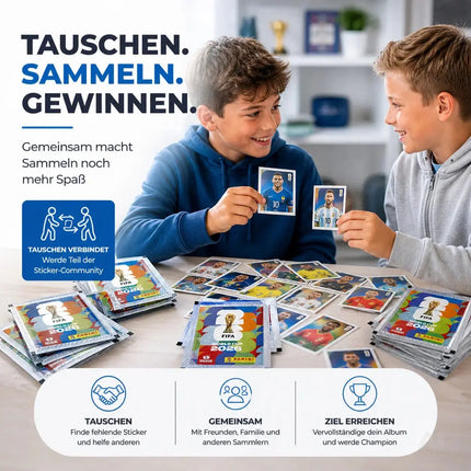 Fußball WM 2026 Sammelsticker Set mit Panini Stickern inkl. WM Spielplan