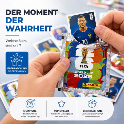 Fußball WM 2026 Sammelsticker Set mit Panini Stickern inkl. WM Spielplan