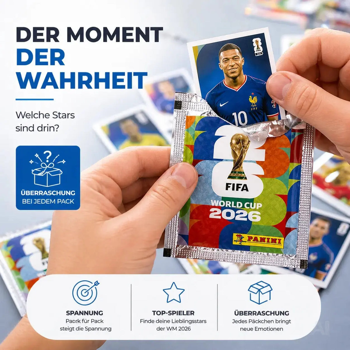 Fußball WM 2026 Sammelsticker Set mit Panini Stickern – inkl. WM Spielplan für Sammler & Fans – Detailansicht 6