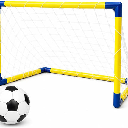 Fußballtor Garten mit Netz und Ball – Tragbares Fußballtor für Kinder & Erwachsene – Einfacher Aufbau
