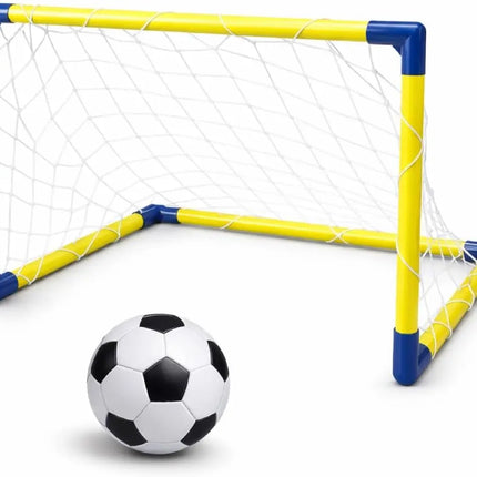 Fußballtor für Kinder & Erwachsene mit Netz und Fußball – Tragbares Gartentor für Training, Freizeit & Garten