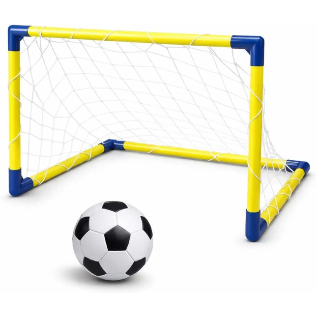 Fußballtor für Kinder & Erwachsene mit Netz und Fußball – Tragbares Gartentor für Training, Freizeit & Garten