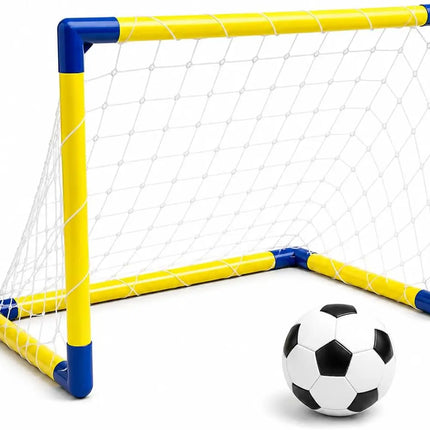 Fußballtor mit Netz & Fußball – Stabiles Trainingstor für Kinder und Erwachsene – Wetterfestes Gartentor
