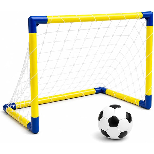 Fußballtor mit Netz & Fußball – Stabiles Trainingstor für Kinder und Erwachsene – Wetterfestes Gartentor