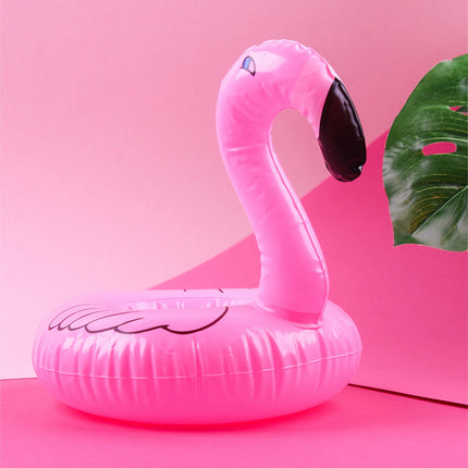 Getränkehalter Flamingo aufblasbar Luftmatratze Schwimmring Schwimmreif für Pool, Cocktailhalter