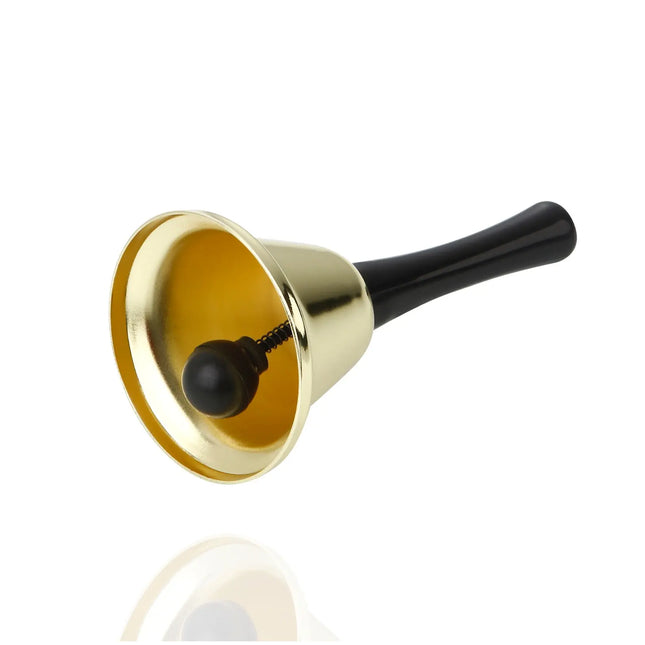 Glocke Gold Weihnachtsmann Accessoire - Nikolausglocke & Weihnachtsglocke - extra lauter Klang - Weihnachtsmann & Nikolaus