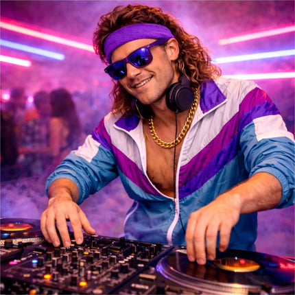 Goldkette Panzerkette ca. 50 cm – Goldkettchen 80er 90er Jahre wie Rapper Gangster Vokuhila – Accessoires für Fasching Karneval