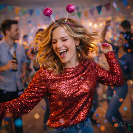 Haarreif mit Bommel – Lustiges Faschings-Accessoire für Karneval & Mottopartys (Pink)