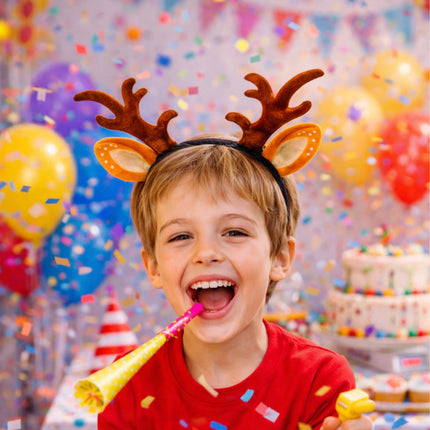 Haarreif Rentier – Lustiges Kostüm-Accessoire für Weihnachten, Fasching & Mottopartys