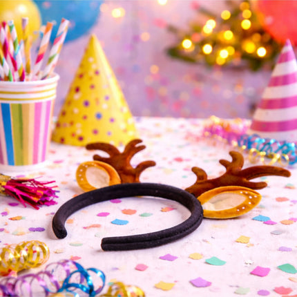 Haarreif Rentier – Lustiges Kostüm-Accessoire für Weihnachten, Fasching & Mottopartys