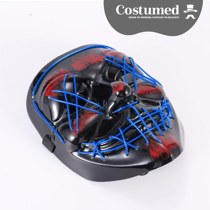 Halloween Maske Purge LED - Kostümmaske steuerbar für Halloween, Fasching & Karneval