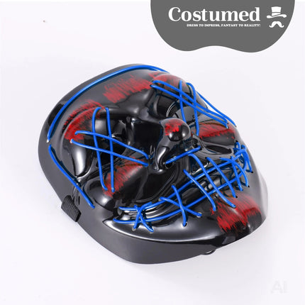 Halloween Maske Purge LED - Kostümmaske steuerbar für Halloween, Fasching & Karneval