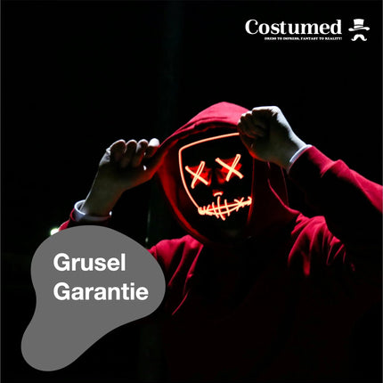 Halloween Maske Purge LED - Kostümmaske steuerbar für Halloween, Fasching & Karneval