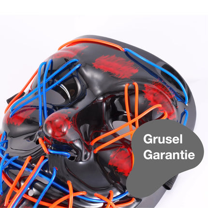 Halloween Maske Purge LED - Kostümmaske steuerbar für Halloween, Fasching & Karneval