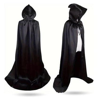 Vampir Kostüm - Umhang schwarz mit Kaputze - Verkleidung für Halloween & Fasching & Karneval - Kinder & Erwachsene - TK Gruppe® Offizieller Onlineshop
