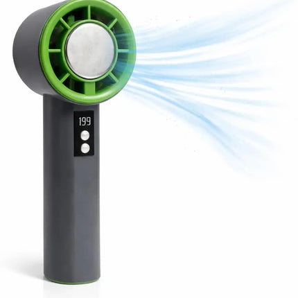 Handventilator Mini Ventilator mit Kühlfunktion bis zu 5 °C – USB-C wiederaufladbar tragbar – Taschenventilator für unterwegs (Grau)