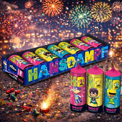 Hans Dampf XXL Party-Set – 2026 Silvester & Neujahr | Sicheres Spiel- und Lichteffekt-Set (Hans Dampf)