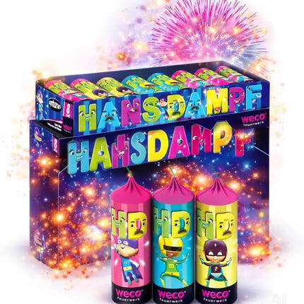 Hans Dampf XXL Party-Set – 2026 Silvester & Neujahr | Sicheres Spiel- und Lichteffekt-Set (Hans Dampf)