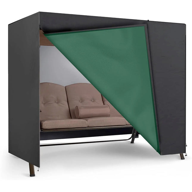 Hollywoodschaukel Abdeckung Universal Abdeckhaube Plane Abdeckplane grau für Gartenschaukel