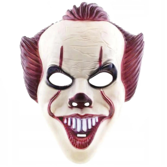 Horror Clown Maske als Kostüm Accessoire für Damen & Herren, Kinder & Erwachsene an Halloween & Fasching & Karneval